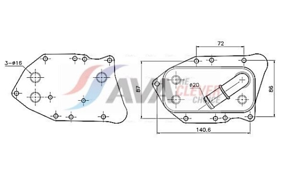 Oil cooler, engine oil