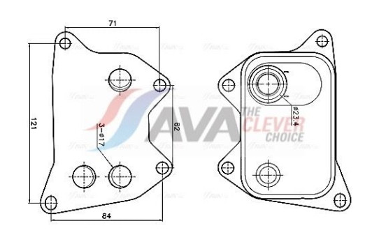Oil cooler, engine oil