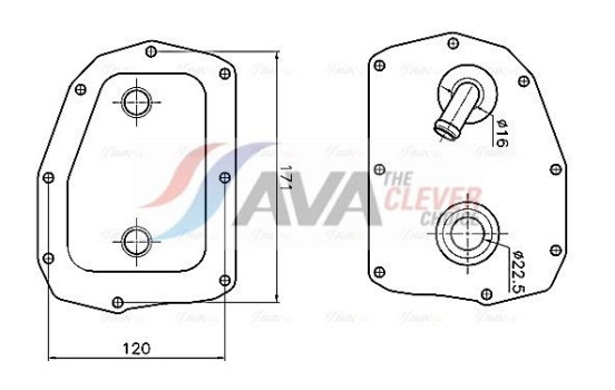 Oil cooler, engine oil