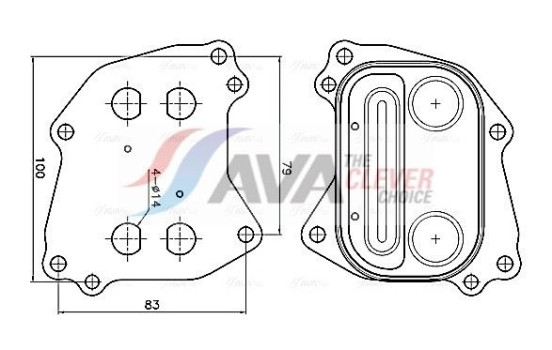 Oil cooler, engine oil