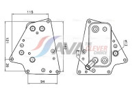Oil cooler, engine oil