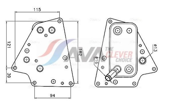 Oil cooler, engine oil