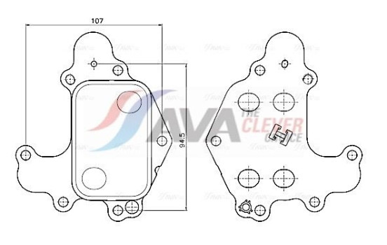 Oil cooler, engine oil