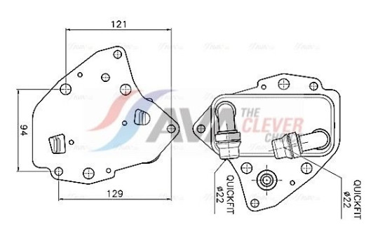 Oil cooler, engine oil