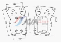 Oil cooler, engine oil