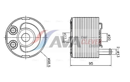 Oil cooler, engine oil