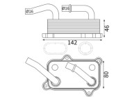 Oil cooler, engine oil