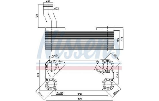 Oil Cooler, retarder 90954 Nissens, Image 5