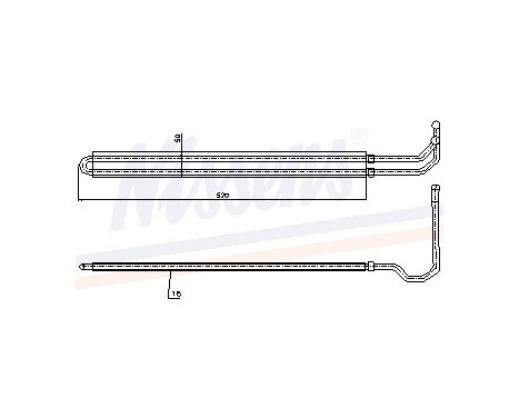 Oil Cooler, steering system 90627 Nissens