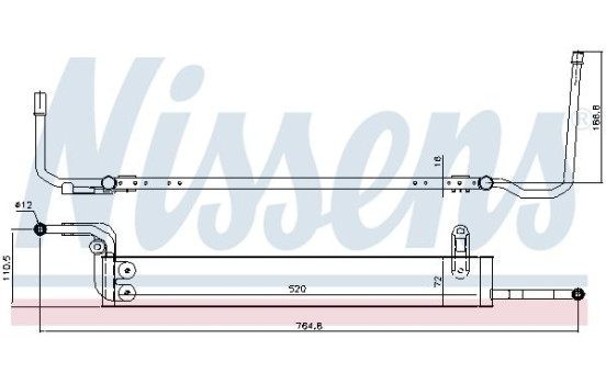 Oil Cooler, steering system 90631 Nissens, Image 2