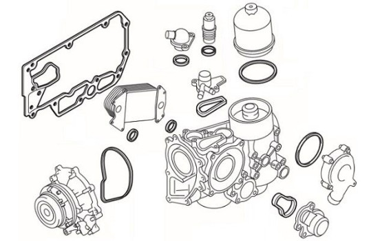 Seal set, oil cooler