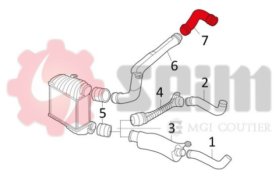 Charger Air Hose, Image 3