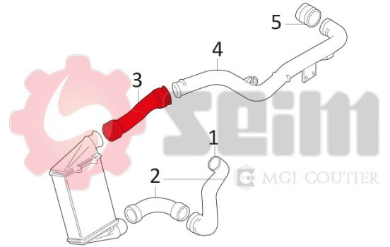 Charger Air Hose, Image 2