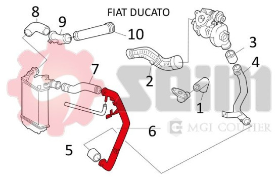 Charger Air Hose, Image 7