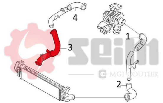 Charger Air Hose, Image 2