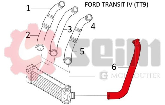 Charger Air Hose, Image 2