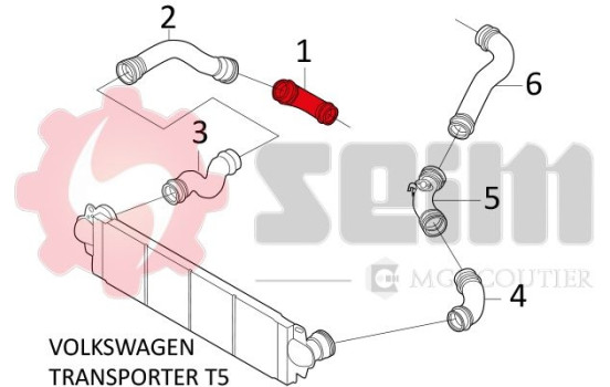 Charger Air Hose, Image 2