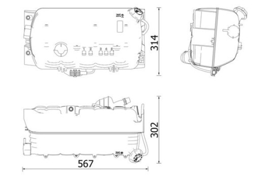 Expansion Tank, coolant BEHR *** PREMIUM LINE ***