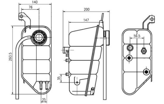 Expansion Tank, coolant BEHR