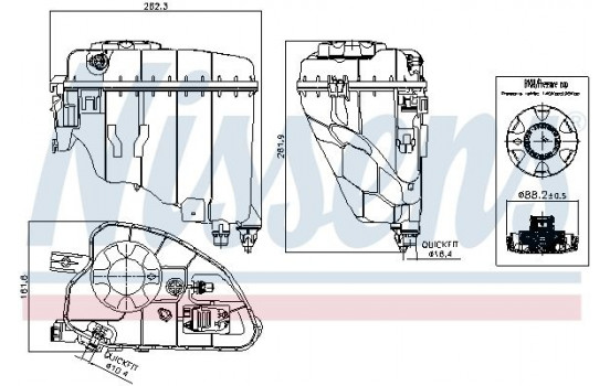Expansion tank, coolant