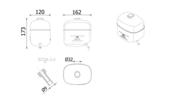 Expansion tank, coolant