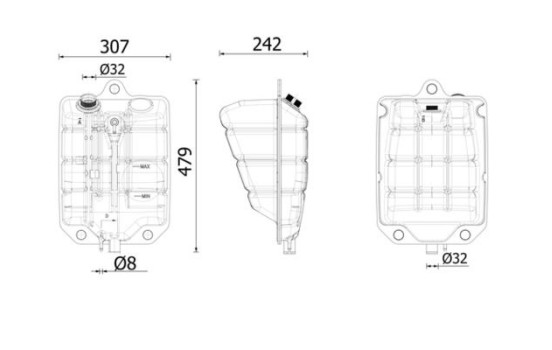 Expansion tank, coolant