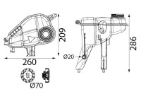 Expansion tank, coolant