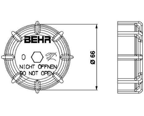 Sealing Cap, coolant tank BEHR *** PREMIUM LINE ***