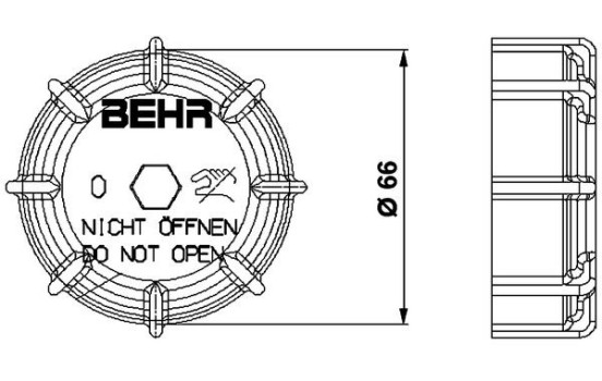 Sealing Cap, coolant tank BEHR *** PREMIUM LINE ***
