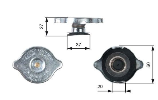 Sealing Cap, coolant tank RC217 Gates