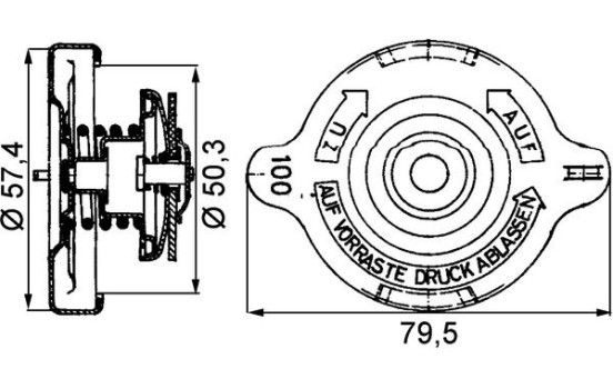 Sealing Cap, radiator BEHR *** PREMIUM LINE ***, Image 2