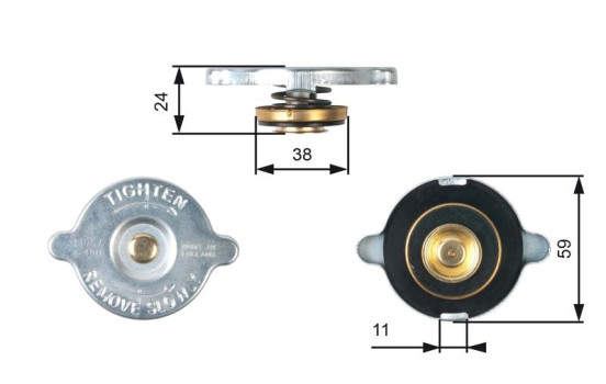 Sealing Cap, radiator RC107 Gates