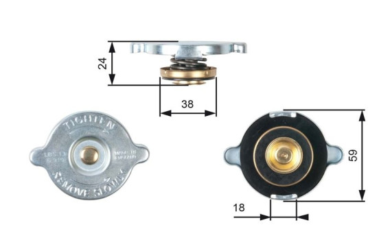 Sealing Cap, radiator RC112 Gates