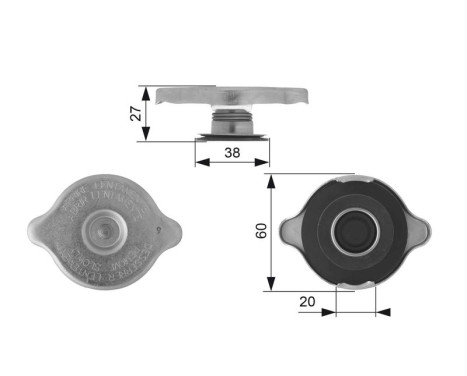 Sealing Cap, radiator RC114 Gates