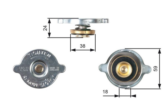 Sealing Cap, radiator RC115 Gates