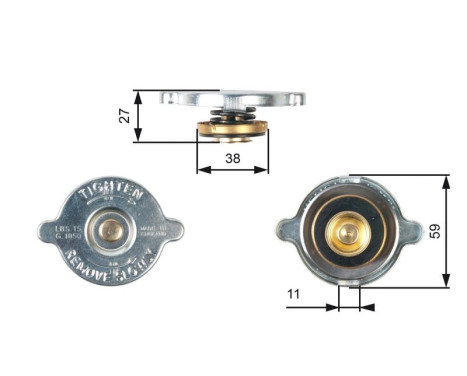 Sealing Cap, radiator RC116 Gates