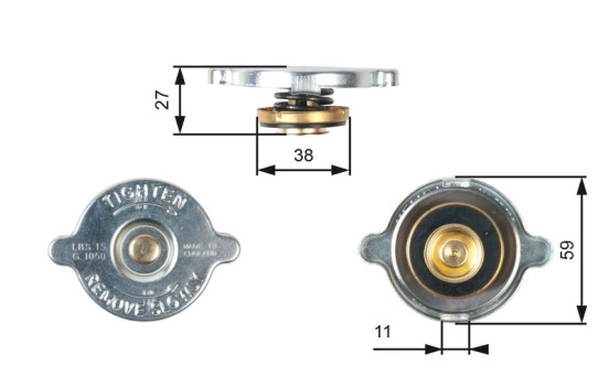 Sealing Cap, radiator RC116 Gates