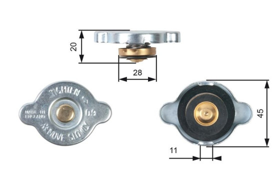 Sealing Cap, radiator RC124 Gates