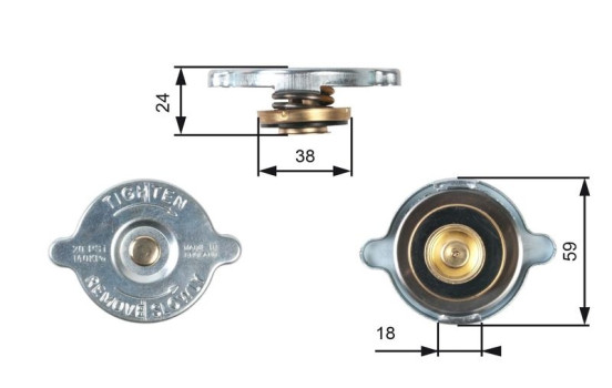 Sealing Cap, radiator RC125 Gates