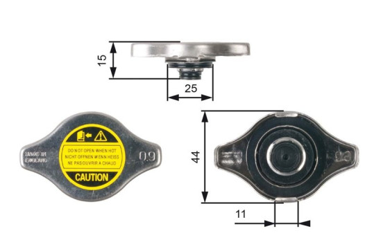 Sealing Cap, radiator RC127 Gates