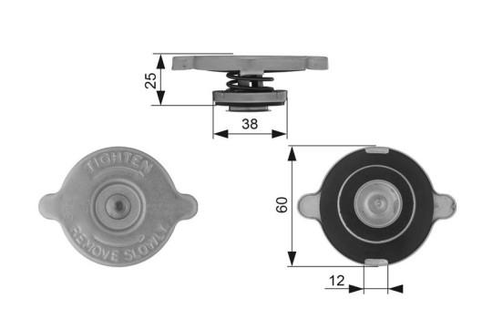 Sealing Cap, radiator RC132 Gates