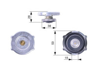 Sealing Cap, radiator RC135 Gates