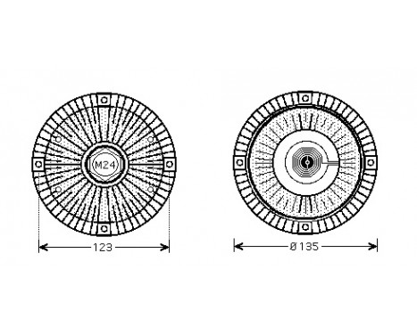 Clutch, radiator fan 0314740 Van Wezel