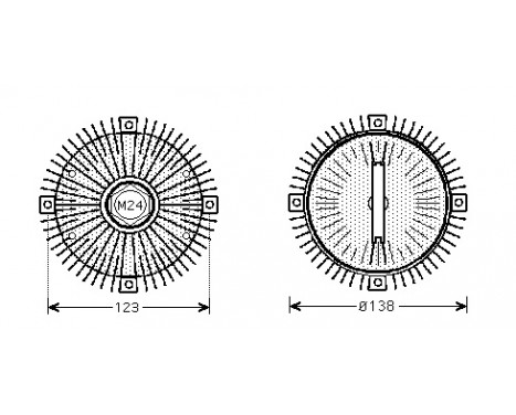 Clutch, radiator fan 0640738 Van Wezel, Image 2