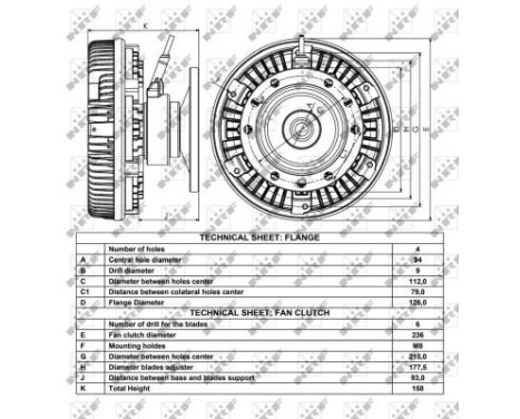 Clutch, radiator fan 49008 NRF, Image 5