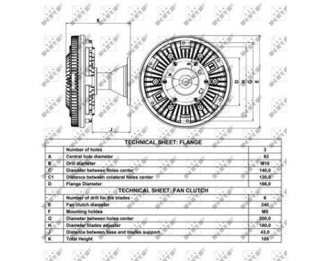 Clutch, radiator fan 49010 NRF, Image 4