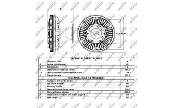 Clutch, radiator fan 49013 NRF, Image 4