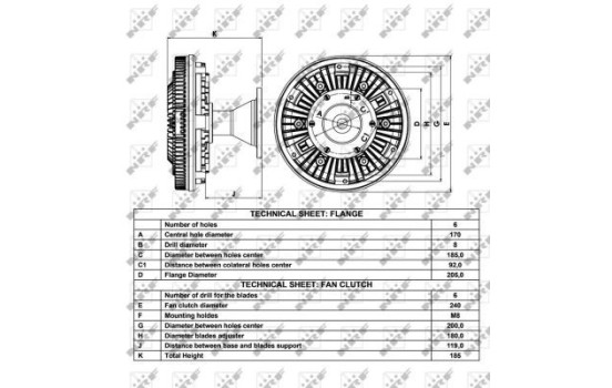 Clutch, radiator fan 49021 NRF, Image 2