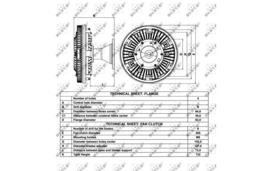 Clutch, radiator fan 49024 NRF
