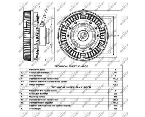 Clutch, radiator fan 49025 NRF, Image 6